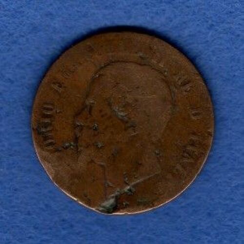 Pièce De 10 Centesimi Vittorio Emanuele Il Re D'italia 1863