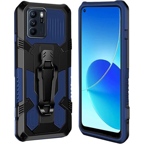 Coque Oppo Reno 6 5g [Serie Armorbox] Robuste Avec Double Couche Coque De Support Pour Oppo Reno 6 5g Housse Bleu