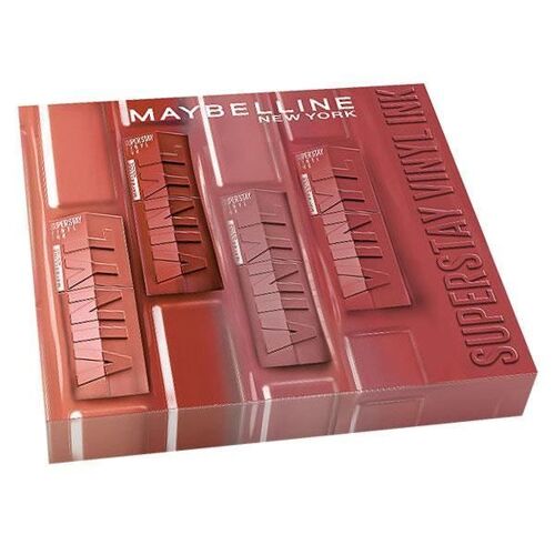 Maybelline New-York Superstay Vinyl Ink Nude Shock Coffret 4 Encres À Lèvres Multicolore