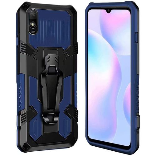Coque Xiaomi Redmi 9c [Serie Armorbox] Robuste Avec Double Couche Coque De Support Pour Xiaomi Redmi 9c Housse Bleu