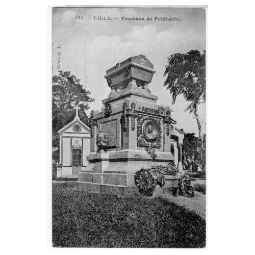 Carte Postale Ancienne "152. Lille. Tombeau De Faidherbe"