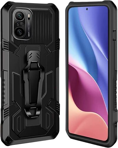 Coque Xiaomi Poco F3 5G/Poco F3 Pro [Serie Armorbox] Robuste avec Double Couche Coque de Support pour Xiaomi Poco F3 5G/Poco F3 Pro Housse Noir