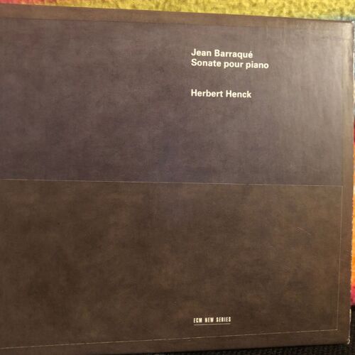 Sonate Pour Piano Herbert Henk Ecm Newseries