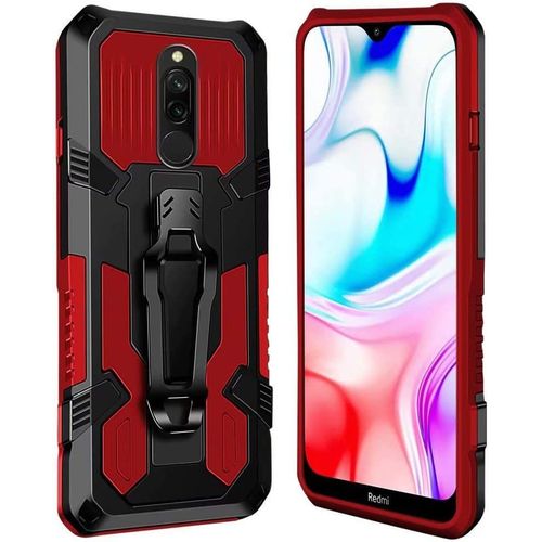 Coque Xiaomi Redmi 8a/Redmi 8 [Serie Armorbox] Robuste Avec Double Couche Coque De Support Pour Xiaomi Redmi 8a/Redmi 8 Housse Rouge