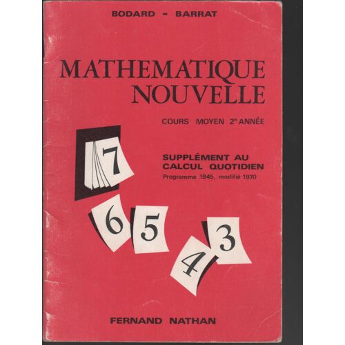 Mathématique Nouvelle Cours Moyen 2ème Année - Supplément