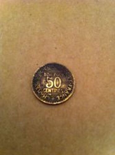 Pièce 50 Centimes Chambre De Commerce Industrie 1924