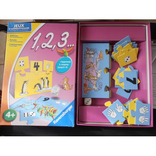 Lot De Jeux Educatifs Ravensburger : J'apprends À Compter Jusqu'à 10-J'apprends Toutes Les Lettres De L'alphabet.