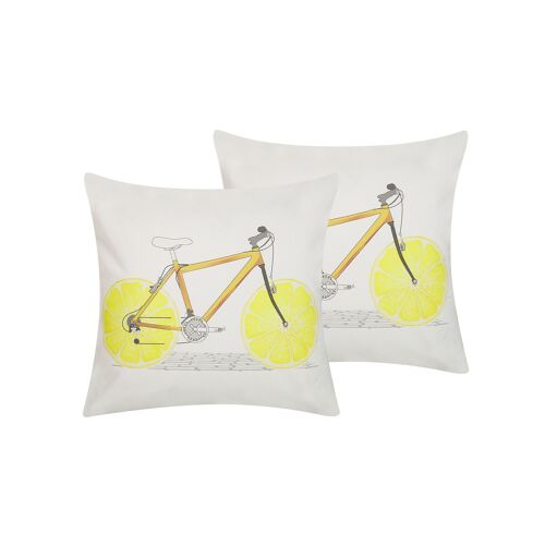Lot de 2 coussins Coton Blanc RUSCUS 45 x 45 cm