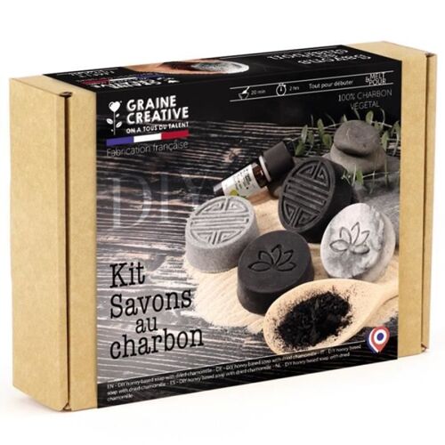 Kit Diy Savons - Poudre De Charbon