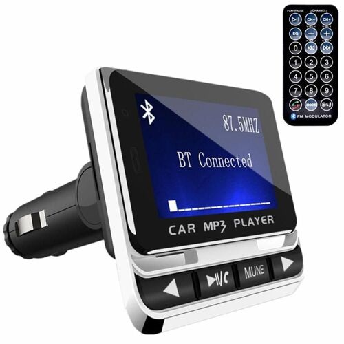 Transmetteur Fm Créatif Avec Télécommande Lcd 1.8 Pouces, Bluetooth, Lecteur Mp3, Chargeur De Voiture À Double Usb, Modulateur Fm Mains Libres, 2021
