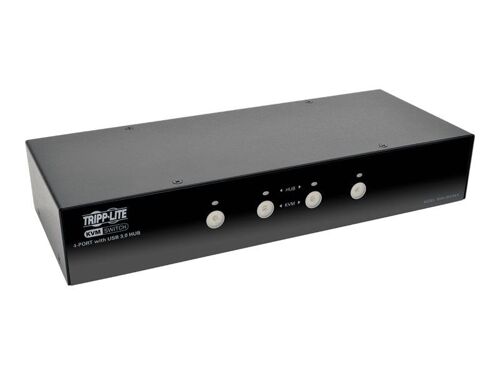 Eaton Tripp Lite series 4-Port DisplayPort KVM Switch w/Audio, Cables and USB 3.0 SuperSpeed Hub - Commutateur écran-clavier-souris/audio/USB - 4 x KVM / audio / USB - 1 utilisateur local - de...