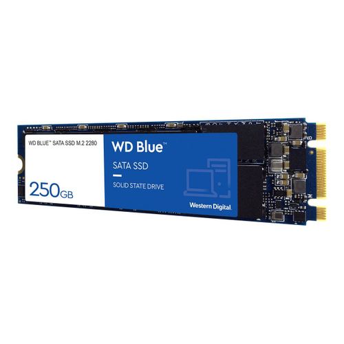 Disque SSD SATA WD Blue 3D NAND WDS250G2B0B - SSD - 250 Go - interne - M.2 2280 - SATA 6Gb/s