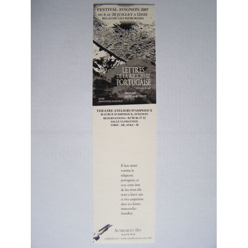 Flyer - Marque Page - Festival Avignon 2007