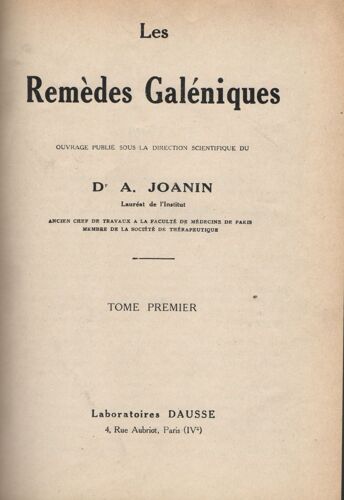 Les Remèdes Galéniques