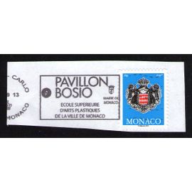 Monaco Oblitéré Thème Pavillon Bosio Écopli Bleu Validité Permanente Blason