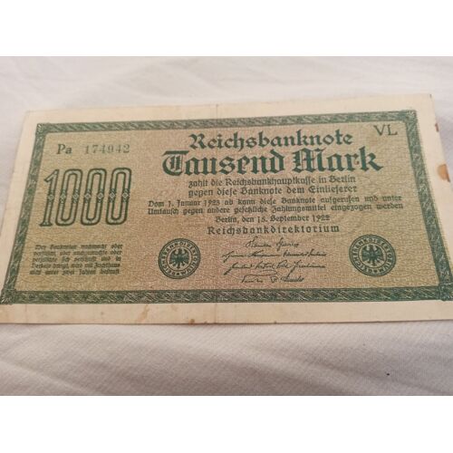 Billet 1000 Mark 1922