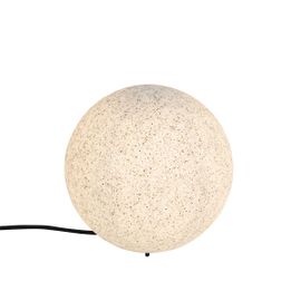 Qazqa Moderne Moderne Buiten Vloerlamp Grijs 25 Cm Ip65 - Nura Plastique Gris Globe / Extã©Rieur / Jardin / Luminaire / Lumiere / ÃClairage E27 Max. 1 X 15 Watt