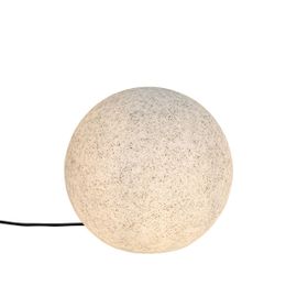 Qazqa Moderne Moderne Buiten Vloerlamp Grijs 35 Cm Ip65 - Nura Plastique Gris Globe / Extã©Rieur / Jardin / Luminaire / Lumiere / ÃClairage E27 Max. 1 X 23 Watt