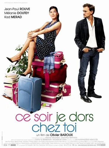 Ce Soir, Je Dors Chez Toi - Véritable Affiche De Cinéma Pliée - Format 120x160 Cm - De Olivier Baroux Avec Jean-Paul Rouve, Mélanie Doutey, Kad Merad, Rhiles Djarouane, Philippe Lefebvre - 2007
