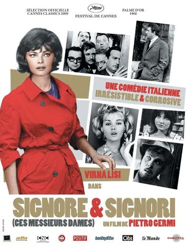 Ces Messieurs Dames (Signore E Signori) - Véritable Affiche De Cinéma Pliée - Format 120x160 Cm - De Pietro Germi Avec Gastone Moschin, Virna Lisi, Alberto Lionello, Olga Villi - 1965 Ressortie 2009