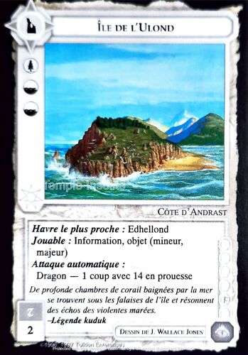 Carte Le Seigneur Des Anneaux : Les Dragons - Ile De L'ulond 1997