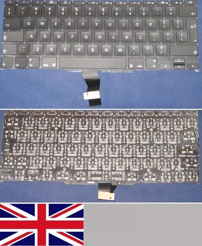Clavier Qwerty UK Pour Apple Macbook Air A1370 11.6" Series, Noir / Black