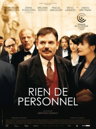 Rien De Personnel -Véritable Affiche De Cinéma Pliée -Format 120x160 Cm - De Mathias Gokalp Avec Jean Pierre Darroussin, Denis Podalydes, Melanie Doutey, Pascal Greggory- 2009