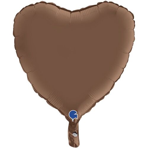 BALLON ALU CUR 46CM CHOCOLAT SATIN