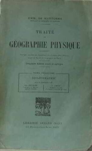 Traité De Géographie Physique Tome Troisième Biogéographie