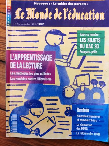 Le Monde De L'éducation   N° 207 : Français Philo Bac Tous Les Sujets De 93
