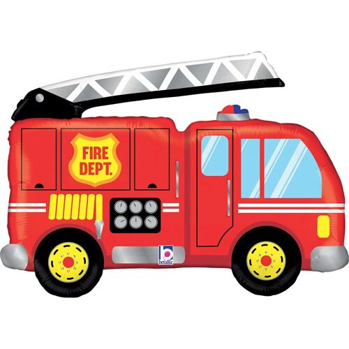 BALLON ALUMINIUM FORME CAMION DE POMPIER 102CM