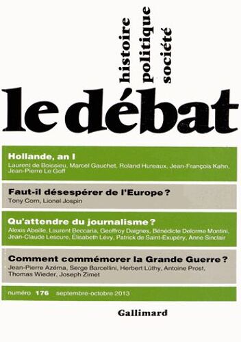 Le Débat N° 176, Septembre-Octobre 2013