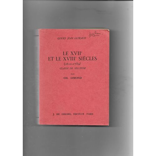 Le Xviii Et Le Xviii Siècles 1610 1789