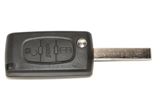 Psa308 - Coque De Cle Electronique Citroen-Peugeot - 3 Boutons - Lame 8mm
