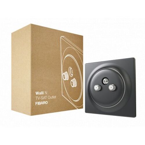FIBARO - Prise murale TV-SAT Fibaro Walli N TV-SAT Outlet Anthracite