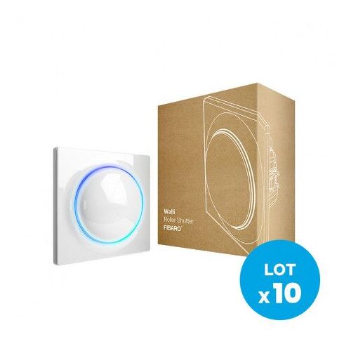 FIBARO - Interrupteur intelligent pour volet roulant Z-Wave+ Fibaro Walli Roller Shutter (Pack de 10)
