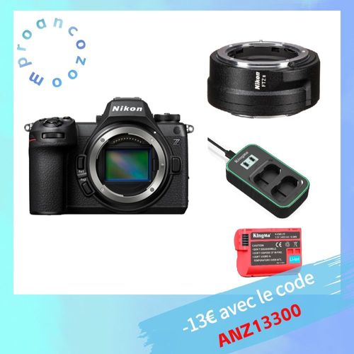 Nikon Z6 III Boitier + Nkon FTZ II + Kingma 2400mAh batterie (Nikon EN-EL15) + Kingma chargeur de batterie
