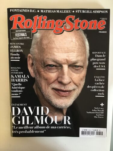Rolling Stone 165 David Gilmour James Elroy Kamala Harris Mathias Malzieu Sturgill Simpson Nick Cave Pow-Wow Gibson À Londres Karkwa John Mayall Queen
