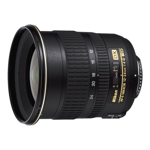 Nikon Zoom-Nikkor - Objectif zoom grand angle - 12 mm - 24 mm - f/4.0 G ED-IF AF-S DX - Nikon AF-S - pour Nikon D1, D100, D1H, D1X, D200, D2H, D2X, D2Xs, D50, D70, D70s, D7100, D80
