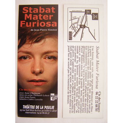 Flyer - Marque Page - Festival Avignon -