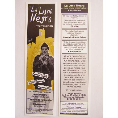 Flyer - Marque Page - Festival Avignon -