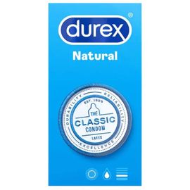 Préservatifs Durex Natural Plus Ø 5,6 Cm (6 Uds)