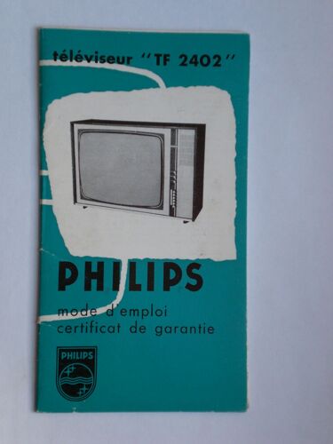 Mode D'emploi Téléviseur Philips Tf 2402