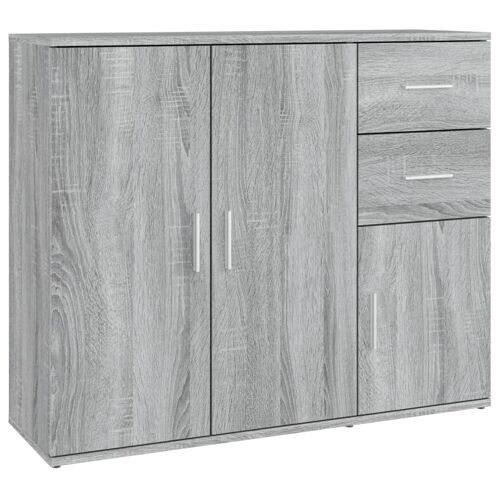 vidaXL Buffet Sonoma gris 91x29,5x75 cm Bois d'ingénierie