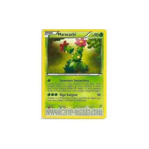 Carte Pokémon Maracachi 12/114 Noir & Blanc Fr Rare Neuve