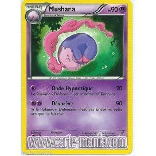Carte Pokémon Mushana 49/114 Noir & Et Blanc Rare Fr Neuve