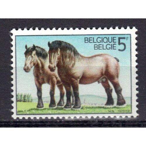 Belgique 1976 : 50è Anniversaire De La Fondation De La Société Royale "Le Cheval De Trait Ardennais" : Chevaux De Race Ardennaise - Timbre Neuf **
