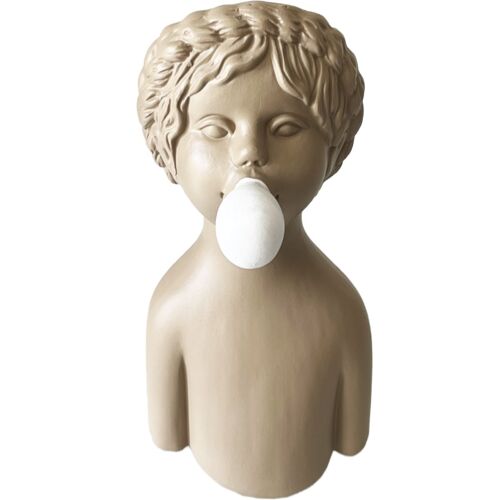 Vase fillette Bubble taupe 34 cm