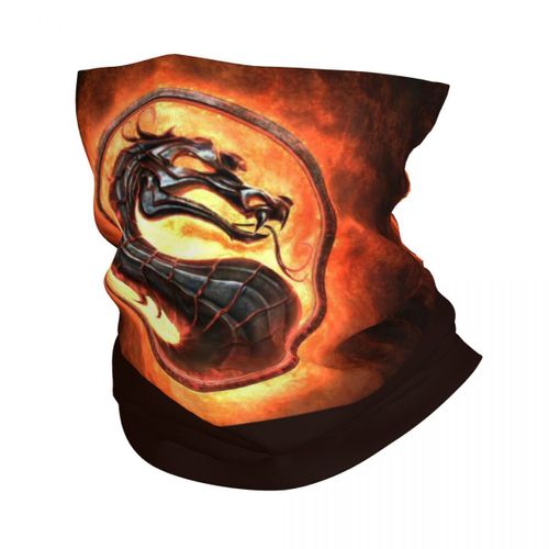 Écharpe De Protection Mortal Kombat Scorpion,Ontaribandana,Neck Gaclauv,Face Planchers F Cover,Ninja Game Cosplay Sauna Wear,Tube Balaclava