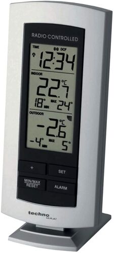 Technoline WS 9140-IT Station météo avec horloge et affichage de la température intérieure et extérieure